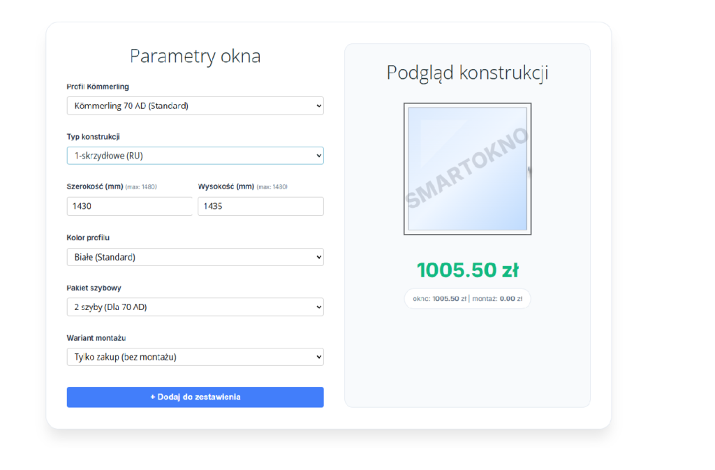 konfigurator okien online